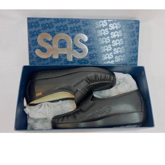 NWB! SAS Womens Classic Slip On Comfort Loafer Black 6 W - Wide (C) - Picture 4 of 9